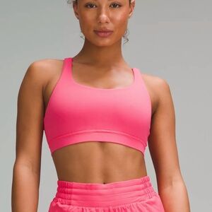 Lululemon Energy Bra Medium Support, B–D Cups PINK GLAZE SIZE 4